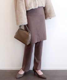 Emma Taylor（エマテイラー）の「【春ニットパンツ】レイヤードニットスカートストレートパンツ（その他パンツ）」