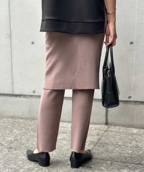 Emma Taylor(エマテイラー)の「レイヤードニットスカートストレートパンツ(その他パンツ・レディース・ブラック/チャコールグレー/モカ・36/38)」の18枚目の写真