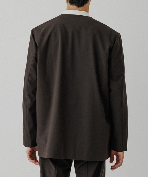 ADAM ET ROPE'（アダムエロペ）の「ルームジャケット / セットアップ対応（ノーカラージャケット・メンズ・ブラック/ダークブラウン/ブラウン系その他3・L/M/S）」の13枚目の写真