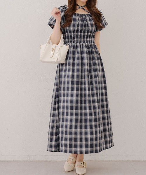 Another Branch olive des olive（アナザーブランチオリーブデオリーブ）の「【ANOTHER BRANCH】ホルター付き袖バルーンワンピ（ワンピース・レディース・ブルー系その他/ブラック/ブラウン系その他/ドット/レッド系その他・FREE）」の17枚目の写真