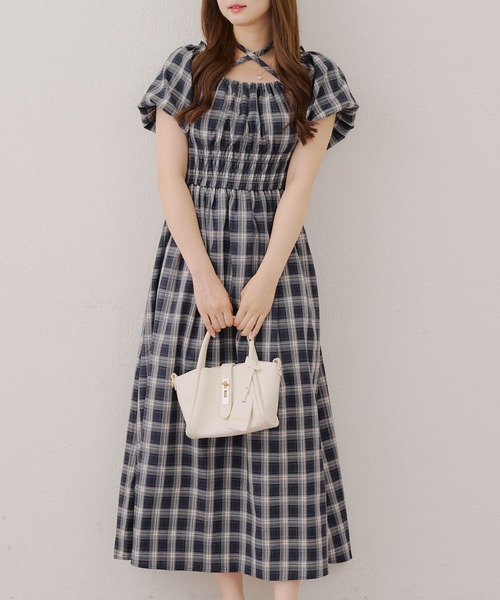 Another Branch olive des olive（アナザーブランチオリーブデオリーブ）の「【ANOTHER BRANCH】ホルター付き袖バルーンワンピ（ワンピース・レディース・ブルー系その他/ブラック/ブラウン系その他/ドット/レッド系その他・FREE）」の18枚目の写真