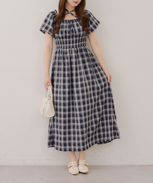 Another Branch olive des olive（アナザーブランチオリーブデオリーブ）の「【ANOTHER BRANCH】ホルター付き袖バルーンワンピ（ワンピース・レディース・ブルー系その他/ブラック/ブラウン系その他/ドット/レッド系その他・FREE）」の19枚目の写真