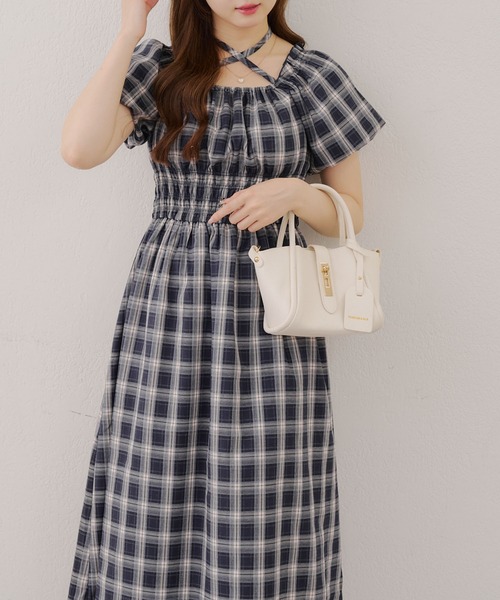 Another Branch olive des olive（アナザーブランチオリーブデオリーブ）の「【ANOTHER BRANCH】ホルター付き袖バルーンワンピ（ワンピース・レディース・ブルー系その他/ブラック/ブラウン系その他/ドット/レッド系その他・FREE）」の21枚目の写真