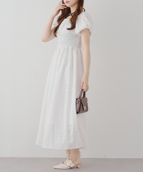 Another Branch olive des olive（アナザーブランチオリーブデオリーブ）の「【ANOTHER BRANCH】ホルター付き袖バルーンワンピ（ワンピース・レディース・ブルー系その他/ブラック/ブラウン系その他/ドット/レッド系その他・FREE）」の13枚目の写真