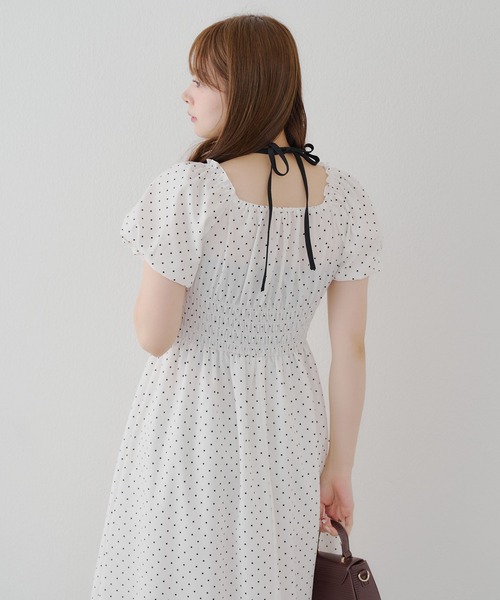 Another Branch olive des olive（アナザーブランチオリーブデオリーブ）の「【ANOTHER BRANCH】ホルター付き袖バルーンワンピ（ワンピース・レディース・ブルー系その他/ブラック/ブラウン系その他/ドット/レッド系その他・FREE）」の16枚目の写真