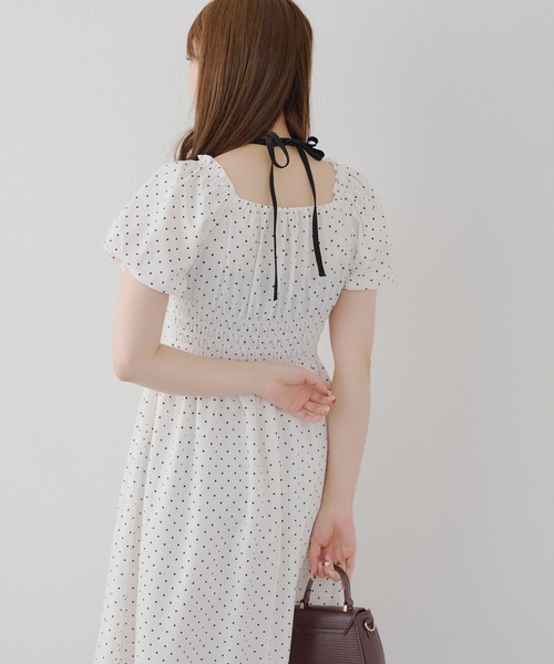 Another Branch olive des olive（アナザーブランチオリーブデオリーブ）の「【ANOTHER BRANCH】ホルター付き袖バルーンワンピ（ワンピース・レディース・ブルー系その他/ブラック/ブラウン系その他/ドット/レッド系その他・FREE）」の10枚目の写真