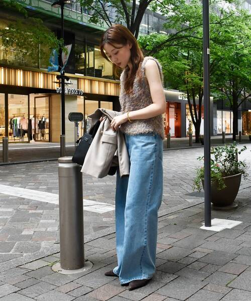 le.coeur blanc（ルクールブラン）の「TORRAZZO DONNAチュール×シャギーニットベスト（ベスト・レディース・ベージュ系その他2/ブラック系その他・38）」の16枚目の写真