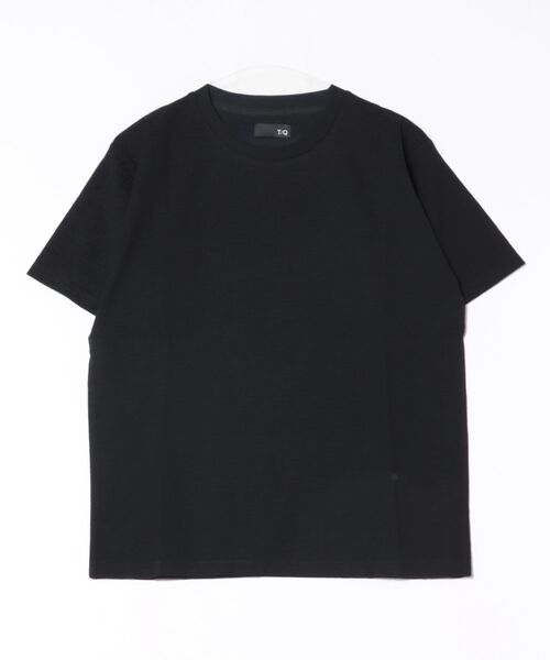 TAKA-Q(タカキュー)の「【綿混 スラブ天竺】タカキュー クルーネック 半袖 Tシャツ(Tシャツ/カットソー・メンズ・ホワイト/ブラック・MEDIUM/LARGE/X-LARGE)」の6枚目の写真