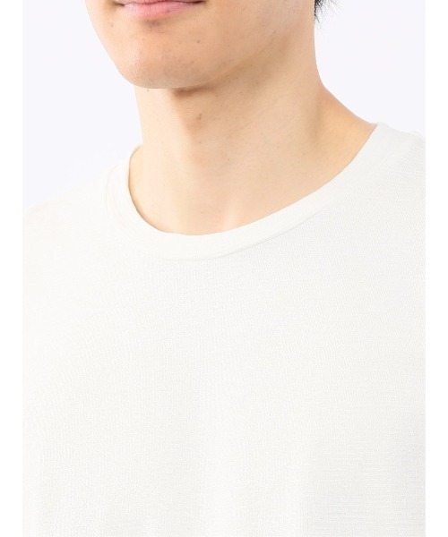 TAKA-Q(タカキュー)の「【綿混 スラブ天竺】タカキュー クルーネック 半袖 Tシャツ(Tシャツ/カットソー・メンズ・ホワイト/ブラック・MEDIUM/LARGE/X-LARGE)」の21枚目の写真
