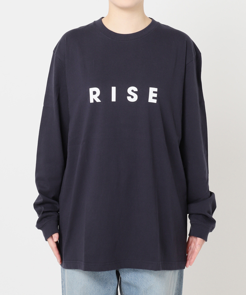 journal standard L'essage(ジャーナルスタンダードレサージュ)の「【別注】POETMEETS DUBWISE RISEロンT(Tシャツ/カットソー・レディース・ベージュ/ネイビー/ホワイト・FREE)」の10枚目の写真