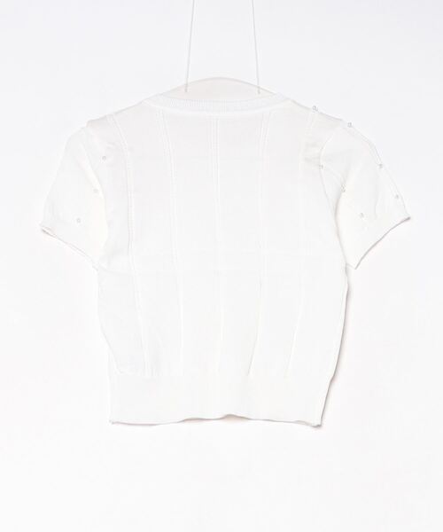 Per sist ence（パーシエンス）の「パールニットトップス（Tシャツ/カットソー・レディース・ホワイト/グリーン/ピンク/ブラック/ブルー・FREE）」の6枚目の写真