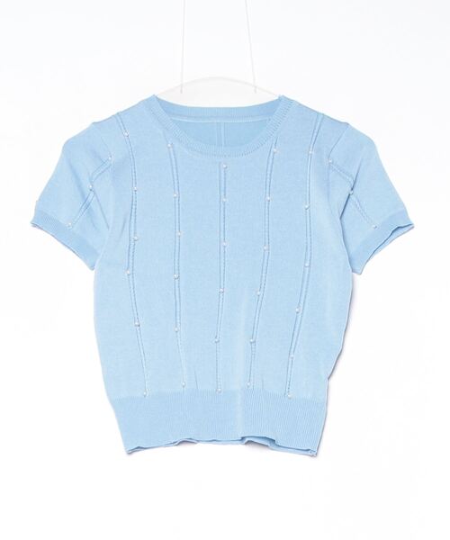 Per sist ence（パーシエンス）の「パールニットトップス（Tシャツ/カットソー・レディース・ホワイト/グリーン/ピンク/ブラック/ブルー・FREE）」の15枚目の写真
