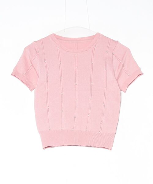 Per sist ence（パーシエンス）の「パールニットトップス（Tシャツ/カットソー・レディース・ホワイト/グリーン/ピンク/ブラック/ブルー・FREE）」の16枚目の写真