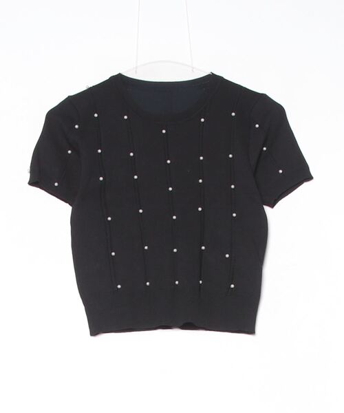 Per sist ence（パーシエンス）の「パールニットトップス（Tシャツ/カットソー・レディース・ホワイト/グリーン/ピンク/ブラック/ブルー・FREE）」の10枚目の写真