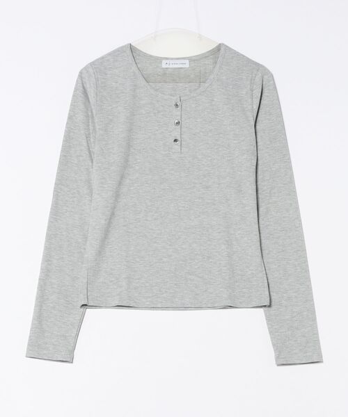 ムラサキスポーツ(ムラサキスポーツ)の「RIKKA FEMME/リッカファム ヘンリーネックロンT RF25FW03(Tシャツ/カットソー・レディース・カーキ/グレー/サックスブルー・M/L/S/M)」の18枚目の写真