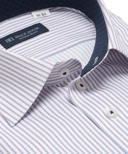 TOKYO SHIRTS(トウキョウシャツ)の「【吸水速乾】【COFREX】形態安定ノンアイロン ワイド 長袖ビジネスワイシャツ(ビジネスシャツ・メンズ・ブルー・首回り39cm-裄丈84cm/首回り39cm-裄丈80cm/首回り41cm-裄丈86cm/首回り41cm-裄丈82cm/首回り37cm-裄丈80cm/首回り37cm-裄丈84cm/首回り42cm-裄丈82cm/首回り42cm-裄丈86cm/首回り43cm-裄丈82cm/首回り43cm-裄丈86cm)」の2枚目の写真