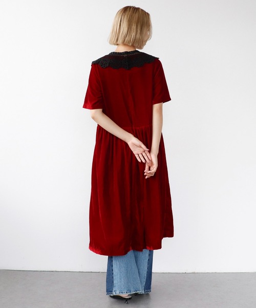 Three Four Time（ｽﾘｰﾌｫｰﾀｲﾑ）の「ベルベットワンピース（ワンピース・レディース・ブラック/レッド・FREE）」の12枚目の写真