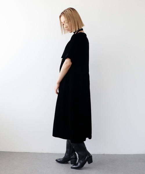 Three Four Time（ｽﾘｰﾌｫｰﾀｲﾑ）の「ベルベットワンピース（ワンピース・レディース・ブラック/レッド・FREE）」の6枚目の写真