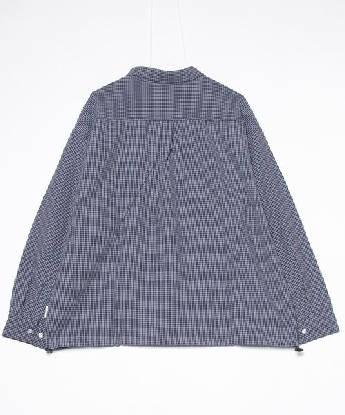 BROKEN BASE（ブロークンベース）の「Drawcode Double Pocket Grid Shirt（シャツ/ブラウス・メンズ・ネイビー/パープル・MEDIUM/LARGE）」の9枚目の写真