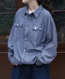 Drawcode Double Pocket Grid Shirt