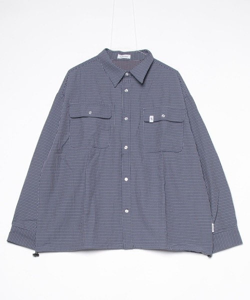 BROKEN BASE（ブロークンベース）の「Drawcode Double Pocket Grid Shirt（シャツ/ブラウス・メンズ・ネイビー/パープル・MEDIUM/LARGE）」の8枚目の写真
