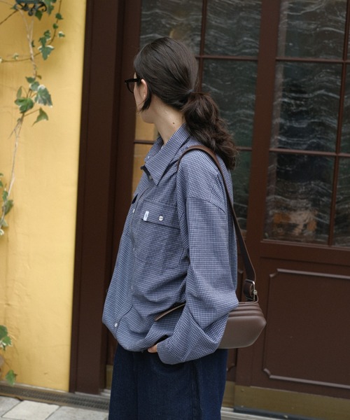 BROKEN BASE（ブロークンベース）の「Drawcode Double Pocket Grid Shirt（シャツ/ブラウス・メンズ・ネイビー/パープル・MEDIUM/LARGE）」の10枚目の写真