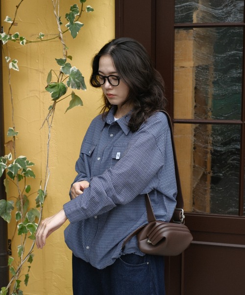 BROKEN BASE（ブロークンベース）の「Drawcode Double Pocket Grid Shirt（シャツ/ブラウス・メンズ・ネイビー/パープル・MEDIUM/LARGE）」の12枚目の写真