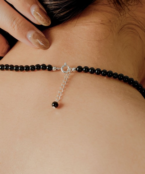 emesuelee（エメスーリー）の「silver925 onyx necklace シルバー925 オニキス ネック（ネックレス・レディース・ブラック・フリー）」の4枚目の写真