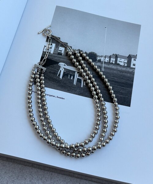 DouDou（ドゥドゥ）の「3連ボールチェーンレイヤードネックレス（ネックレス・レディース・シルバー・FREE）」の3枚目の写真
