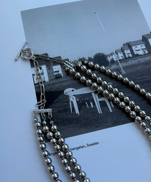 DouDou（ドゥドゥ）の「3連ボールチェーンレイヤードネックレス（ネックレス・レディース・シルバー・FREE）」の4枚目の写真