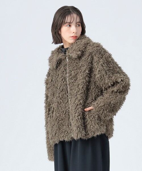 BEAMS HEART（ビームスハート）の「ウェイビー ファー ブルゾン（ブルゾン・レディース・ホワイト系その他5/ブラウン系その他4・FREE）」の10枚目の写真