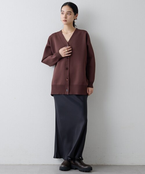 Drawing Numbers（ドローイング ナンバーズ）の「【Drawing Numbers】ルーズロングニットカーディガン（カーディガン/ボレロ・レディース・ネイビー/ベージュ/アイボリー/ブラウン/ブラック・38）」の18枚目の写真