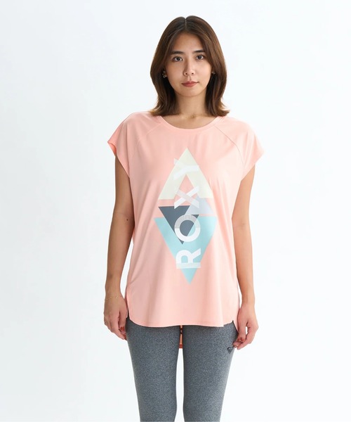 ROXY(ロキシー)の「GEOMETRIC TEE/ロキシー水陸両用速乾UVケアフロントロゴ半袖Tシャツ(水着)(Tシャツ/カットソー・レディース・ブラック/ピンク/ホワイト・LARGE/MEDIUM/SMALL)」の12枚目の写真