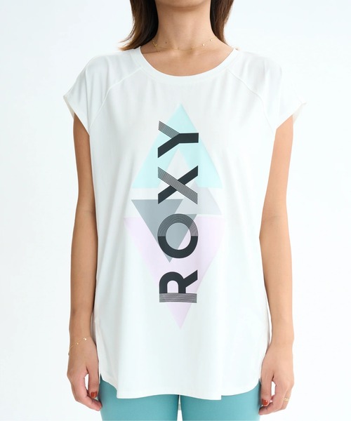ROXY(ロキシー)の「GEOMETRIC TEE/ロキシー水陸両用速乾UVケアフロントロゴ半袖Tシャツ(水着)(Tシャツ/カットソー・レディース・ブラック/ピンク/ホワイト・LARGE/MEDIUM/SMALL)」の4枚目の写真