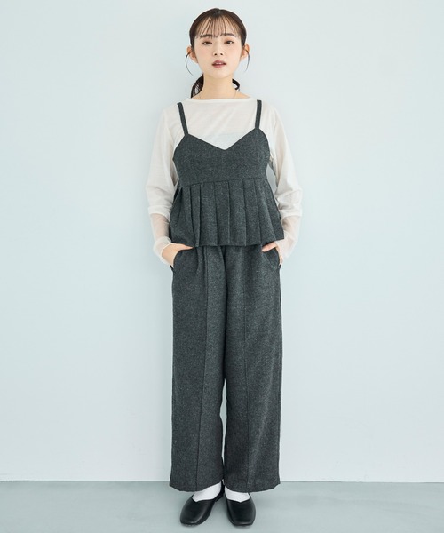 ツイード キャミセットアップ【588087】（サロペット/オーバーオール