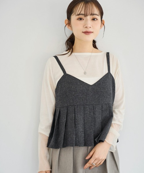 ツイード キャミセットアップ【588087】（サロペット/オーバーオール