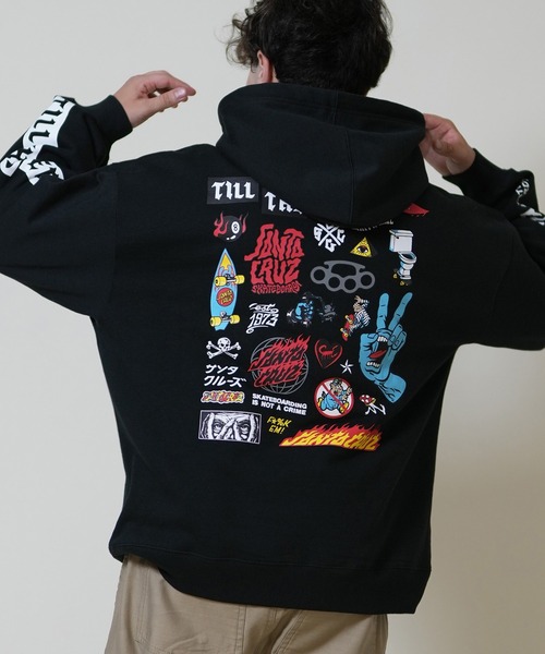 セール】【限定】SANTACRUZ/サンタクルーズ プルオーバーパーカー