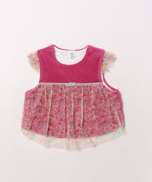 RAGMART（ラグマート）の「ドレッシーベスト（ベスト・キッズ・オフホワイト/ピンク・S/M）」の2枚目の写真