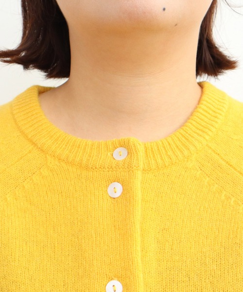 CHILD WOMAN（チャイルドウーマン）の「2/15ラムウール 2つ釦カーディガン（カーディガン/ボレロ・レディース・ブルー/アイボリー/ピンク/グリーン/レッド/イエロー/ネイビー・FREE）」の11枚目の写真