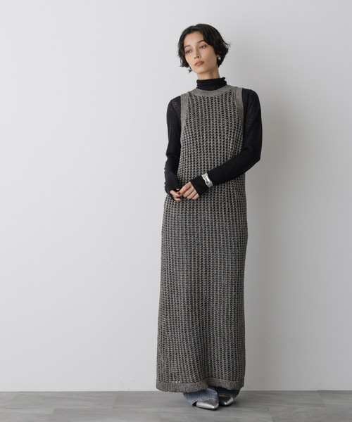 STEVELOUR」シャイニーレースニットワンピース（ワンピース