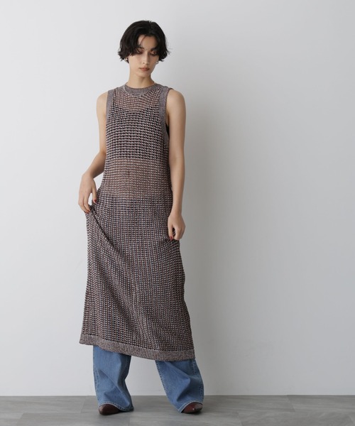STEVELOUR」シャイニーレースニットワンピース（ワンピース