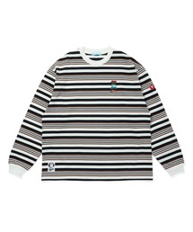 ICECREAM | EMBROIDERED LOGO MULTI BORDER LS T-SHIRT(Tシャツ/カットソー)