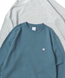 Champion/チャンピオン コットンUSA 裏毛 ロゴワッペン ワンポイント刺繍 クルーネック スウェット トレーナー/レディース メンズ