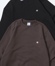 Champion/チャンピオン コットンUSA 裏毛 ロゴワッペン ワンポイント刺繍 クルーネック スウェット トレーナー/レディース メンズ