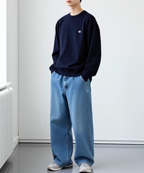 Champion / スウェット/--/コットン セール】Champion/チャンピオン コットンUSA 裏毛 ロゴワッペン ワン