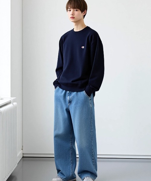 セール】Champion/チャンピオン コットンUSA 裏毛 ロゴワッペン ワン