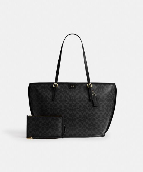 COACH(コーチ)の「タクシー トート バッグ・シグネチャー キャンバス(トートバッグ・レディース・ブラック系その他・ONE)」の8枚目の写真