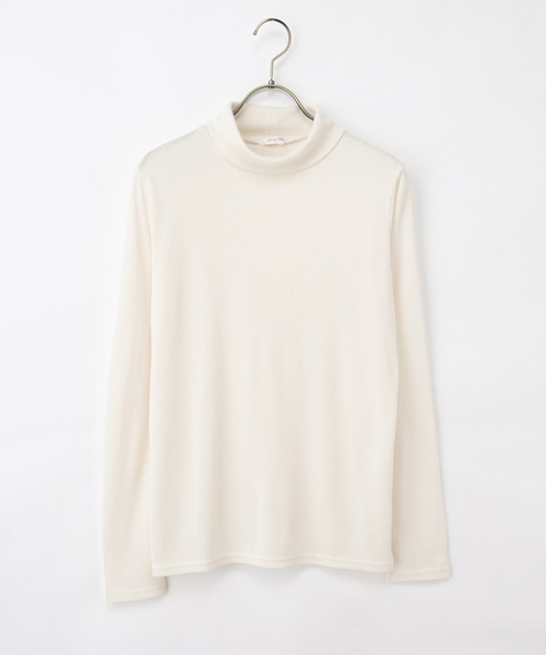 Honeys（ハニーズ）の「やわらかハイネックＴ（Tシャツ/カットソー・レディース・オレンジ/アイボリー/ダークグリーン/ブラック/パープル/ボルドー・L/S/M/LL）」の20枚目の写真