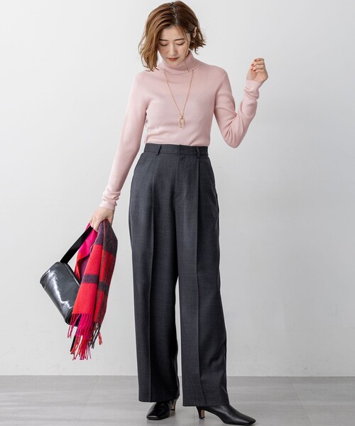 ウーステッドウール リブタートル ニット（ニット/セーター）｜23区