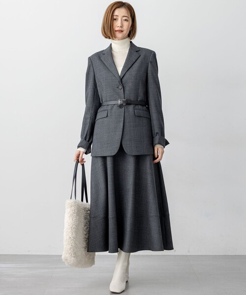 ウーステッドウール リブタートル ニット 滝沢眞規子さん着用/WEB限定カラーあり】ウーステッドウール リブ